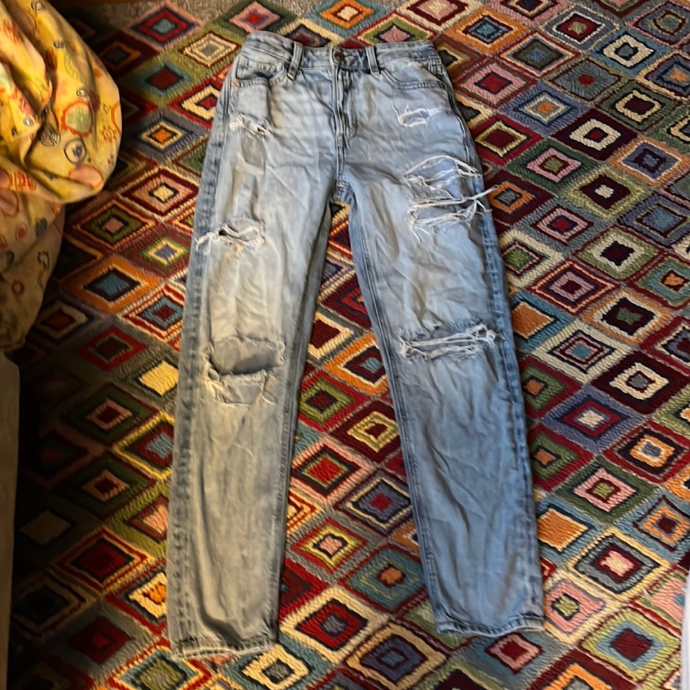 American Eagle Distressed Straight Jeans
